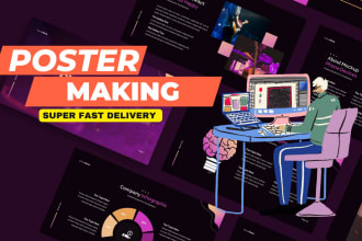 design eye catching posters for events promotions or brands