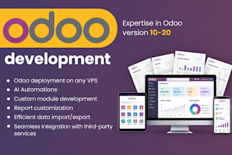 develop, customize odoo modules and develop odoo website