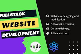 build custom website in react and node js