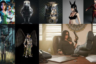 make a 3d model in blender, make characters, realism, art, texturing, uv