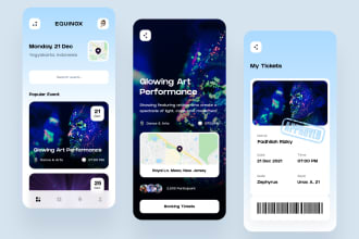 develop event booking app, event management app, conference app, video app
