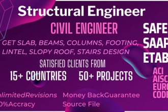 be your structural engineer for structural analysis