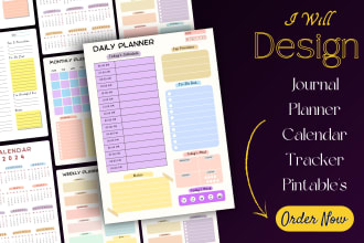 design custom planner, calendar, journal, or minimal printable planner