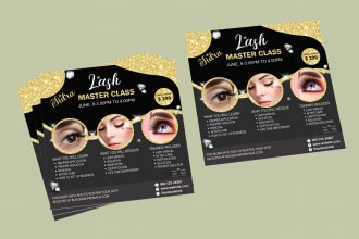design beauty salon, fashion, promo flyer and price list