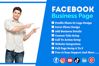 create and setup professional facebook business page for you