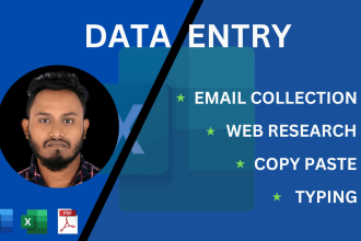 do data entry for managerial work professionally