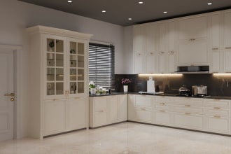 do custom 3d kitchen design, modern kitchen cabinet design 3d rendering