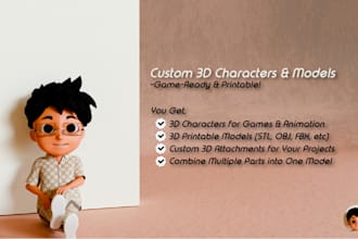 model 3d characters for your game and animation
