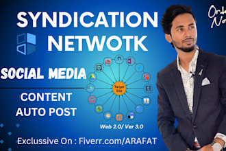 setup auto post or syndication network for any RSS feed