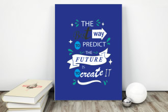 create minimalist typography poster, word cloud and wall art