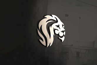 premium 3d lion logo design for  your business