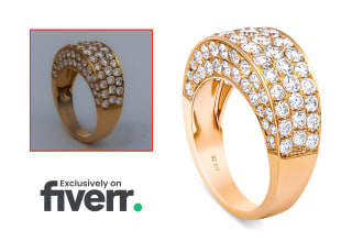 do high end professional jewelry photo retouching super fast