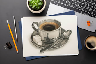 create professional pencil sketches for stunning scenery and human portraits