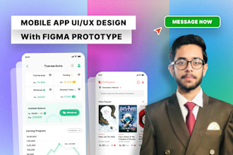 do app prototype and ui ux design in figma, attractive mobile app mockup