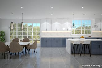 do kitchen interior design 3d modeling and rendering