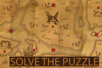 illustrate your pirate treausure puzzle map