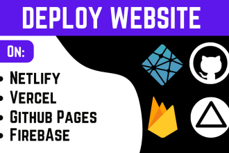 deploy react next js website to netlify, vercel, gtihub