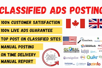 post free ads on all classified sites with report