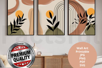 create wall art, procreate digital art and make canvas drawing for etsy