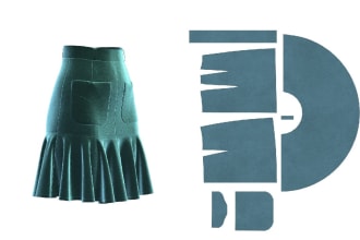 make a sewing pattern and gradation for any skirt