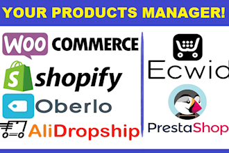 upload, list add products on shopify ecwid woocommerce prestashop bigcommerce