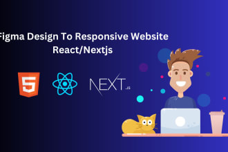 convert figma design to reactjs and nextjs website