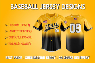 do sublimation 3d baseball jersey and uniform design