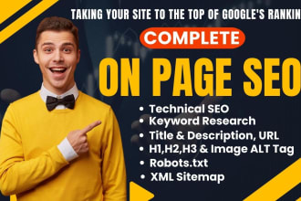 do complete onpage SEO and technical optimization of wordpress website