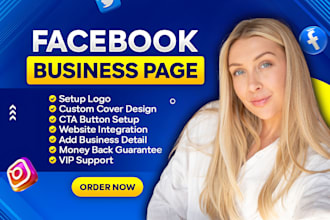 create facebook business page, professional page with logo and cover