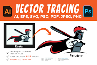 manually vector trace logo, edit, vectorize, redesign, recreate design