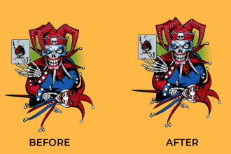 recreate manual trace logo or image in vector