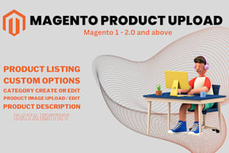 do magento product listing, adding, update, uploading images