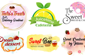 design bakery, restaurant, café, food, dessert, cooking logo