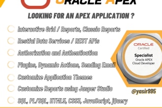 install database, design and redesign oracle apex application