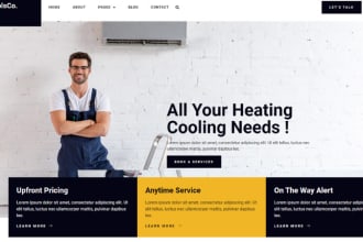 design hvac website air conditioning website heating website