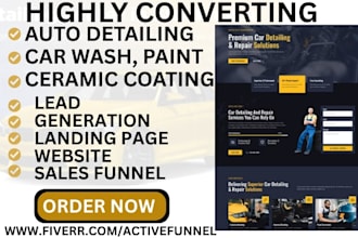 get car detailing leads build ceramic coat car wash paint auto detailing website