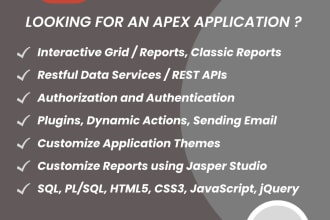 install database, design or redesign oracle apex application