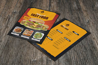 do food menu design, digital menu board or restaurant menu