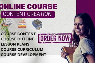 create course outline, lesson plan and course content