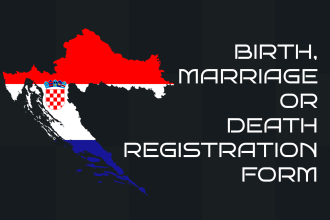 fill out a croatian birth, marriage or death registration form for you