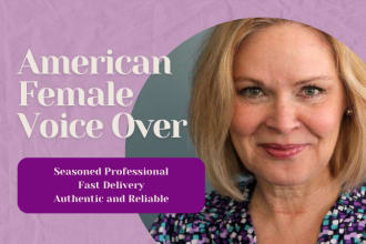 record a professional american female voice