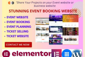 do your event management , event booking , event planning and ticket website