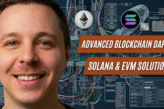 create blockchain related projects solana ethereum evm frontend backend
