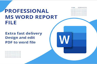 design ms word report, templates and documents