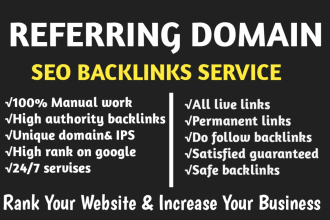 build 11k  referring unique domains SEO backlinks for website google top ranking