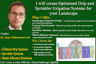 create optimized drip and sprinkler irrigation systems for your landscape