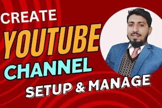 create youtube channel setup and manage