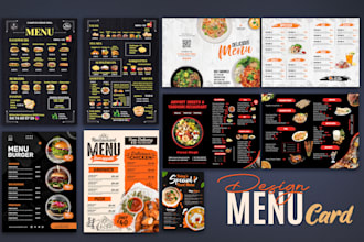 do menu design or price list for restaurant, bar, and shop