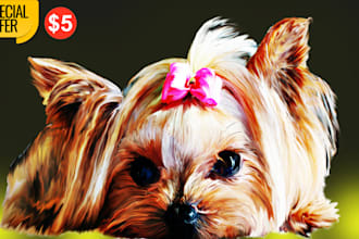 draw oil paint , pencil , water color art of your dog, cat or pet