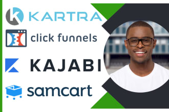 setup online course on kajabi, clickfunnel, kartra, ionos website